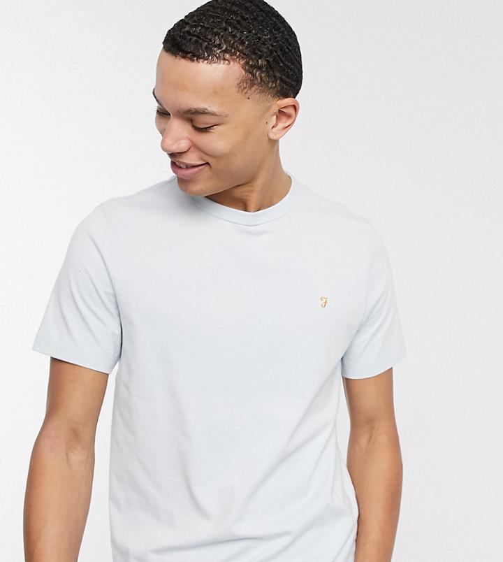 Farah Dennis Slim Fit T-shirt In Sky Blue-blues
