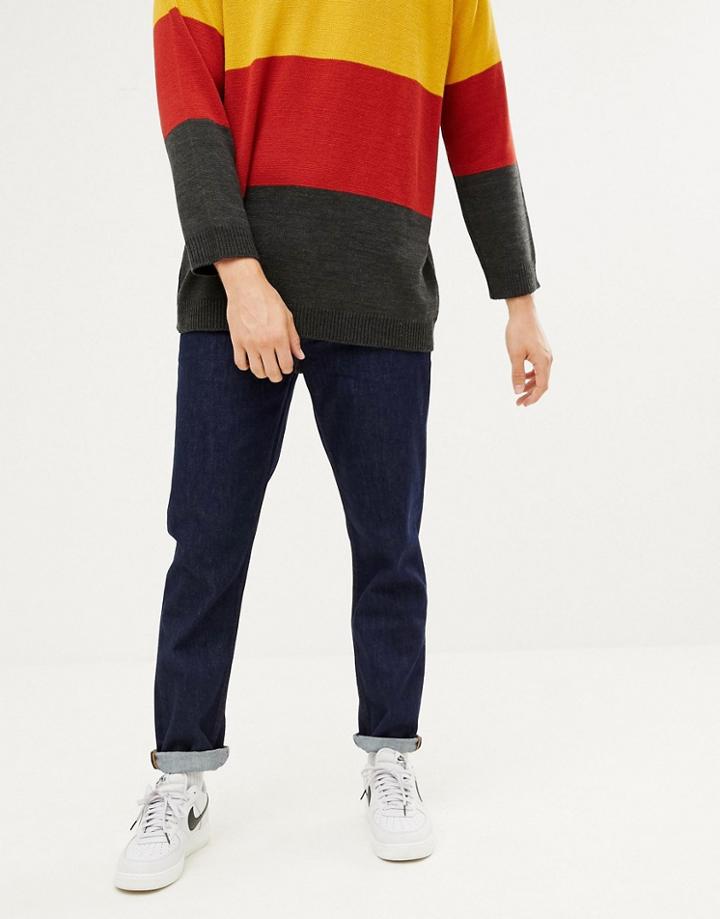 Boohooman Slim Jeans In Indigo Wash - Blue