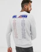 Asos Design Sweatshirt With Nfl Team List Back Print-white