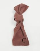 Asos Design Personalised Scarf With Initial C In Pink