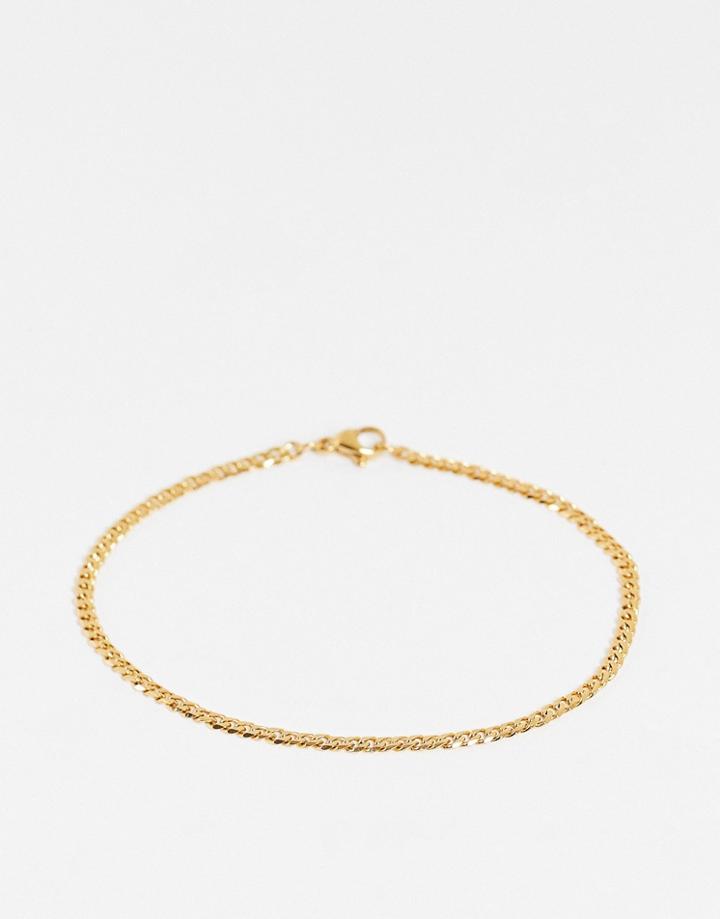 French Connection 3mm Cuban Bracelet Gold