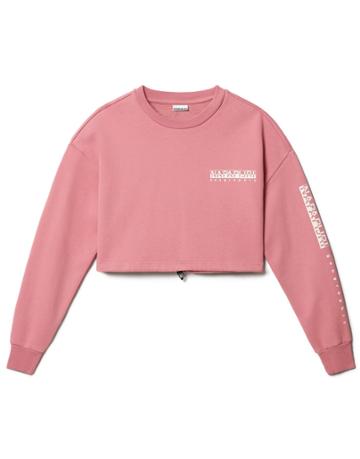 Napapijri Roen Cropped Sweatshirt In Pink