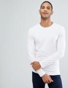 Selected Homme Identity Long Sleeve Top In Jersey - White