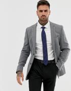 River Island Skinny Jersey Blazer In Gray - Gray