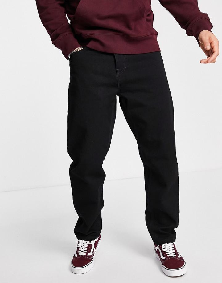 Carhartt Wip Newel Relaxed Taper Jeans In Black