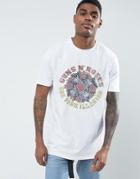 Asos Guns N Roses Longline Band T-shirt - White