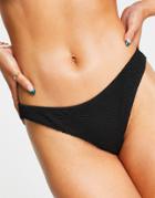 Weekday Recycled Polyester Bikini Bottoms In Black