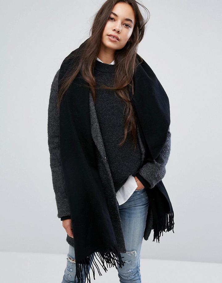 Weekday Wool Scarf - Black