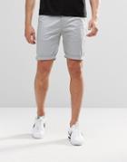 Asos Skinny Chino Shorts In Pale Blue - Belgian Block