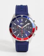 Lacoste Men's Chronograph Silicone Watch In Navy 2011154