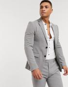 Avail London Skinny Fit Suit Jacket In Light Gray-grey