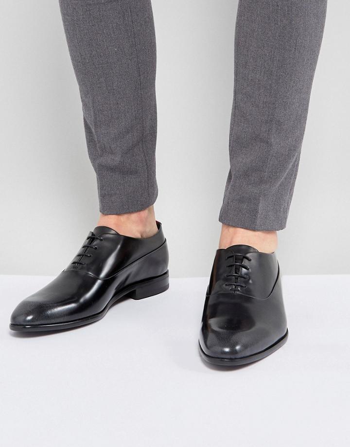 Hugo Appeal Lace Up Leather Oxford Shoes In Black - Black