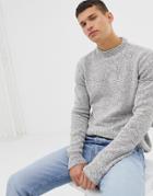 Brave Soul Chenille Crew Neck Sweater - Cream