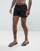 Rose London Swim Shorts In Black With Logo - Black