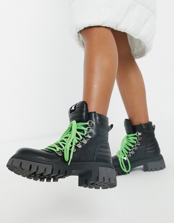 Koi Footwear Ephemeris Vegan Chunky Boots In Black