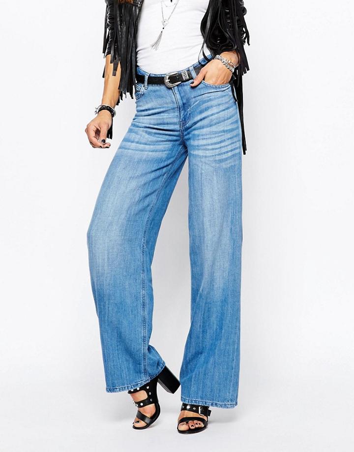 Noisy May Super-soft Wide Leg Jean - Blue