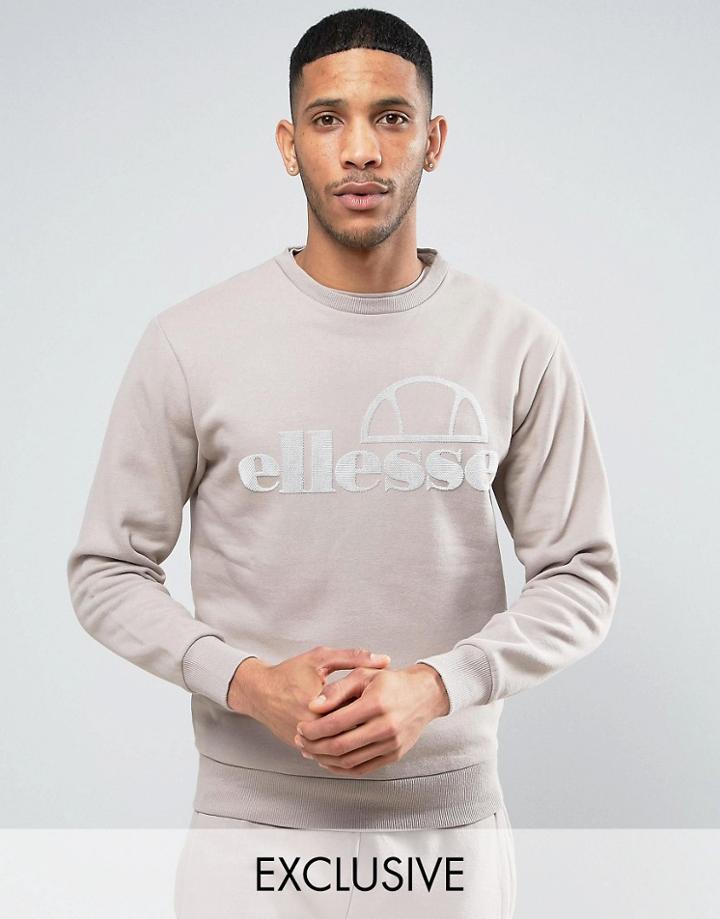 Ellesse Sweatshirt With Large Logo - Stone