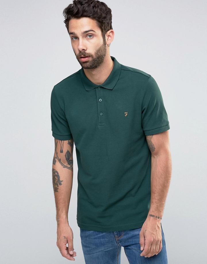 Farah Polo Shirt In Regular Fit In Green - Green