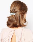 Asos Sweet Flower Hair Barette - White