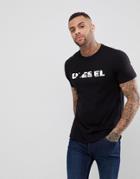 Diesel T-just-sl Broken Logo T-shirt - Black