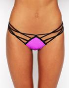 Asos Mix And Match Contrast Strappy Brazilian Bikini Bottom