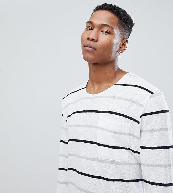 Noak T-shirt In Stripe With Long Sleeves-white