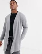 Bershka Relaxed Fit Cardigan In Gray