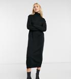 Collusion Roll Neck Sweater Dress In Black