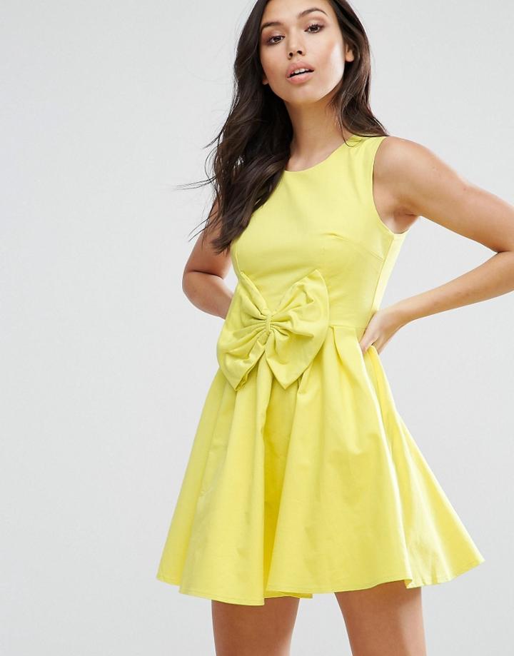 Madam Rage Bow Dress - Yellow
