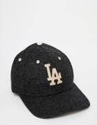 New Era 9fifty Wool La Dodgers Snapback Cap - Black