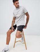 Asos Design Stretch Slim Denim Shirt In Light Gray - Gray