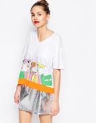 Love Moschino Crocodile T-shirt - White