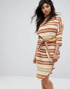 Zulu & Zephyr Stripe Tie Front Dress - Multi