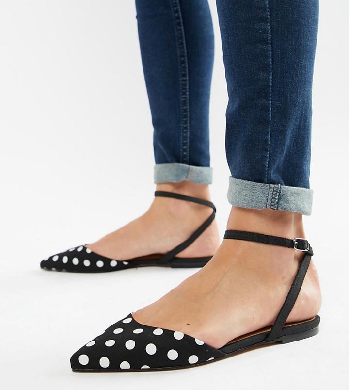 Asos Design Lofty Pointed Ballet Flats - Multi