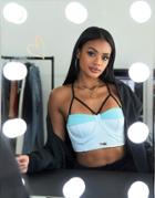 Reebok X Cardi B Bralette In Teal-blue