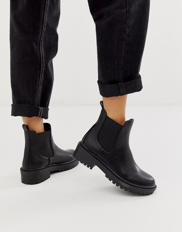 Raid Radar Black Chunky Chelsea Boots