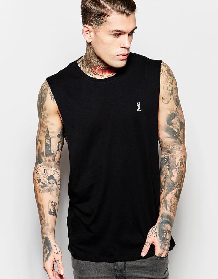 Religion Vest With Extreme Arm Holes - Black