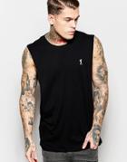Religion Vest With Extreme Arm Holes - Black