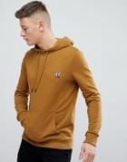 New Look Hoodie With Bird Embroidery In Camel - Tan