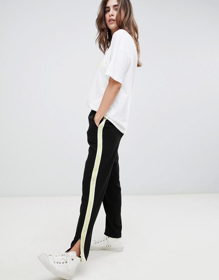 Gestuz Vanina Sports Stripe Pants - Black