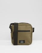 Asos Flight Bag In Khaki With Branded Patch - Green