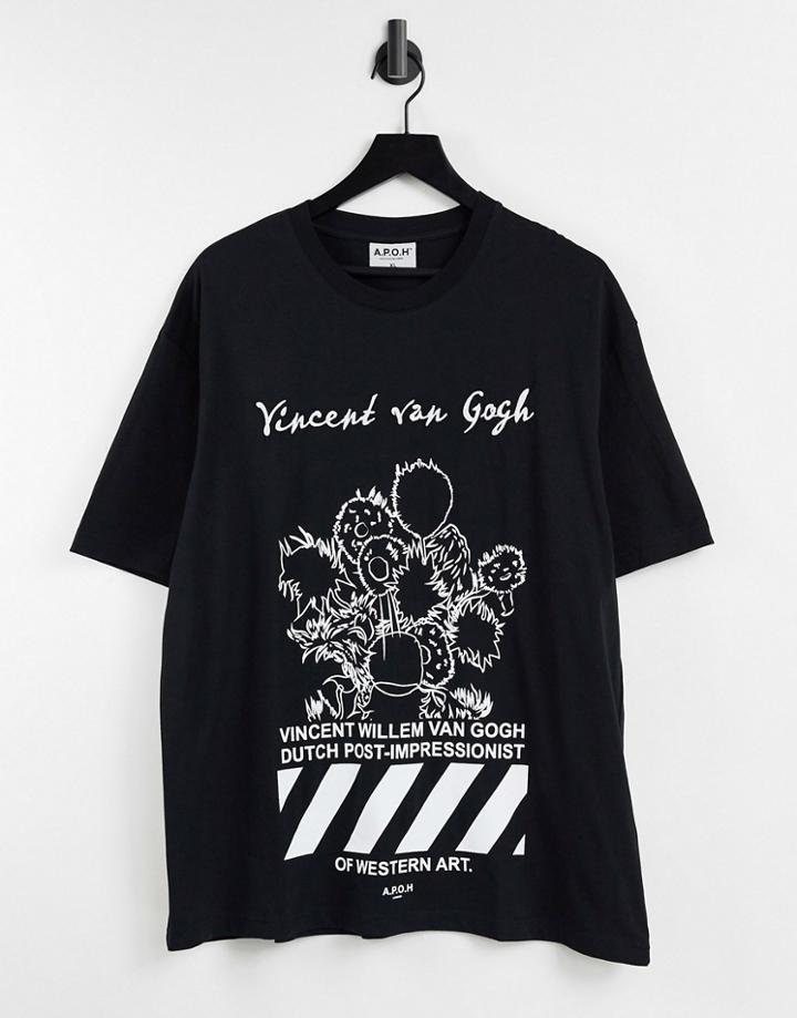 Topman Apoh Vincent Van Gogh T-shirt In Black
