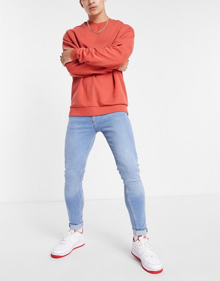 Dtt Skinny Fit Jeans In Light Blue-blues