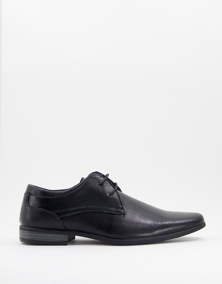 River Island Derby Shoes With Embossing In Black