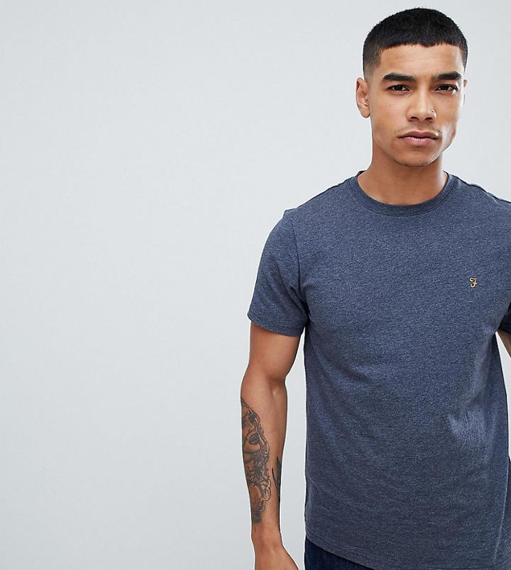 Farah Gloor Slim Fit Marl T-shirt In Gray - Gray