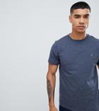 Farah Gloor Slim Fit Marl T-shirt In Gray - Gray