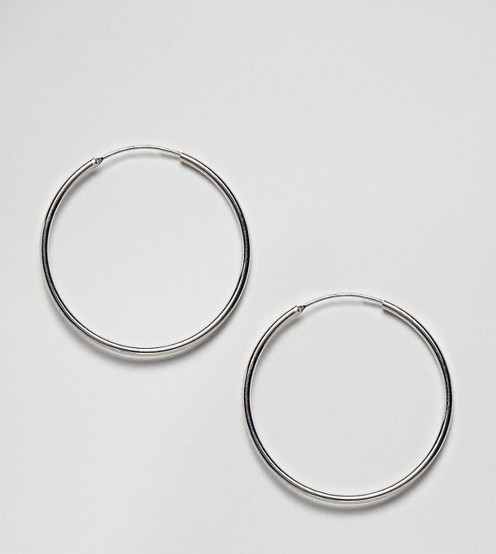 Weekday Large Hoop Earring-silver