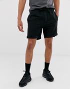 Bershka Jogger Shorts In Black - Black