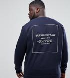 Friend Or Faux Plus Midas Back Print Sweater - Navy