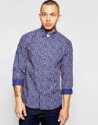 Dickens And Browne Floral Shirt - Navy